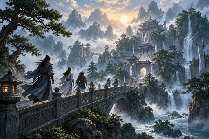 天龙八部武侠角色走向云雾山门